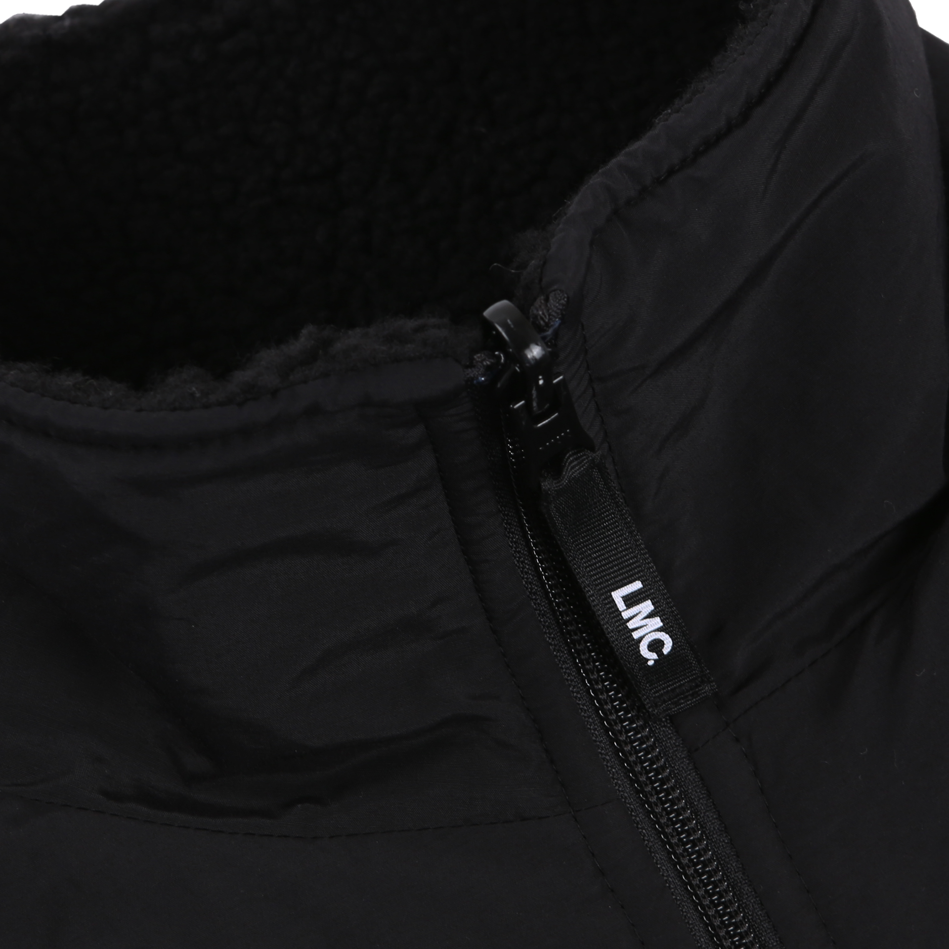 lmc boa fleece reversible full zip jacket black