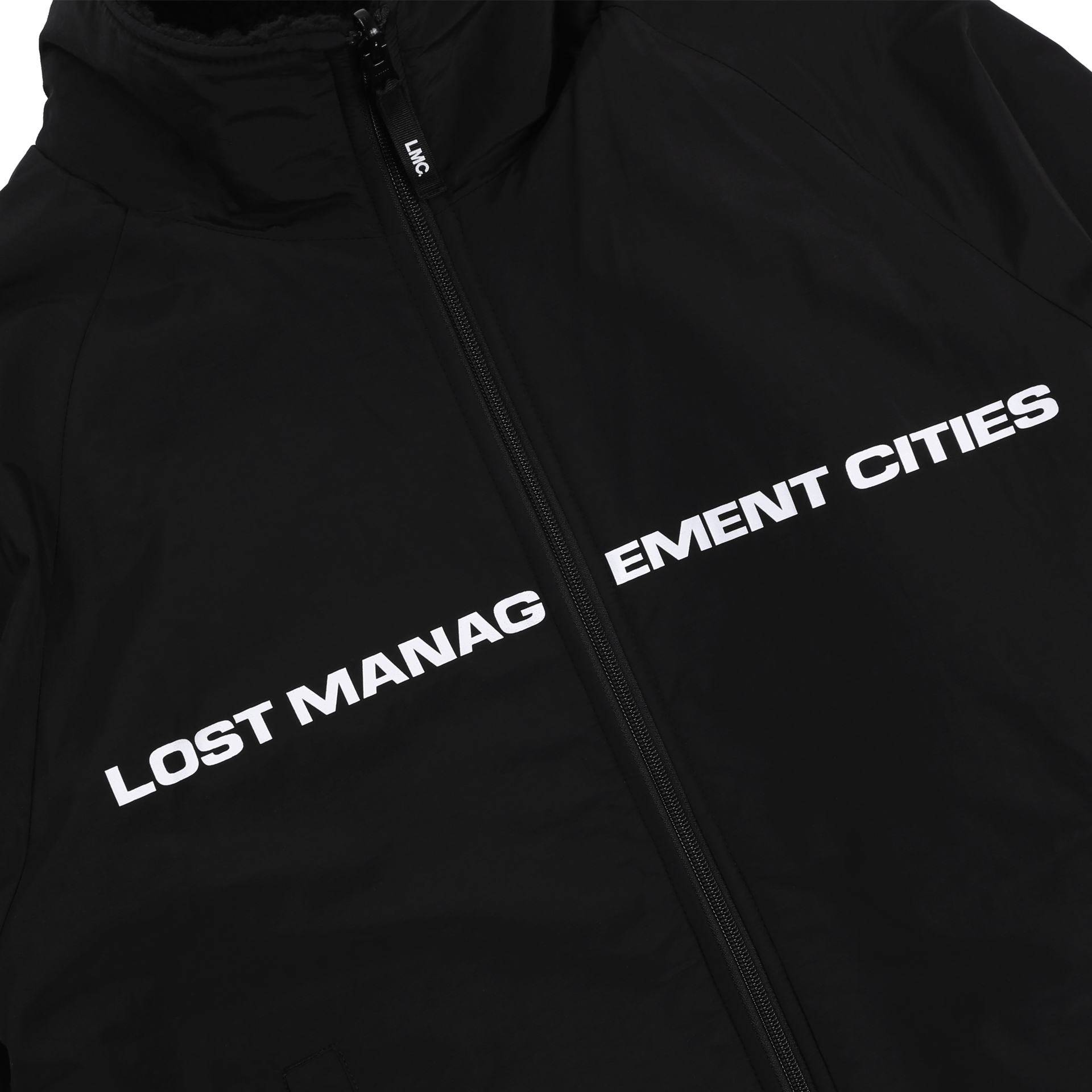 lmc boa fleece reversible full zip jacket black