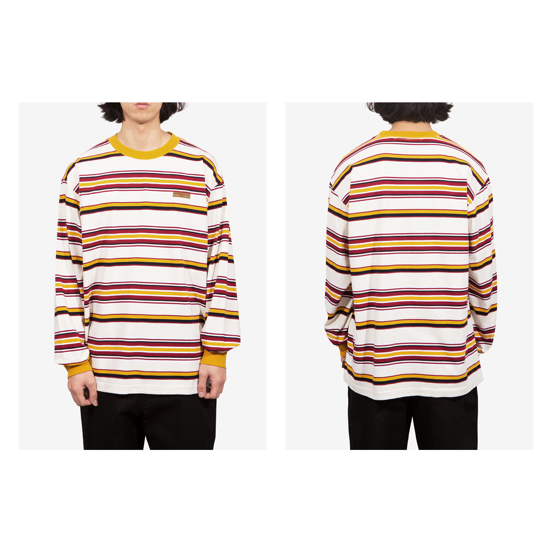 MUSINSA | LMC LMC MULTI STRIPE LONG SLV TEE cream