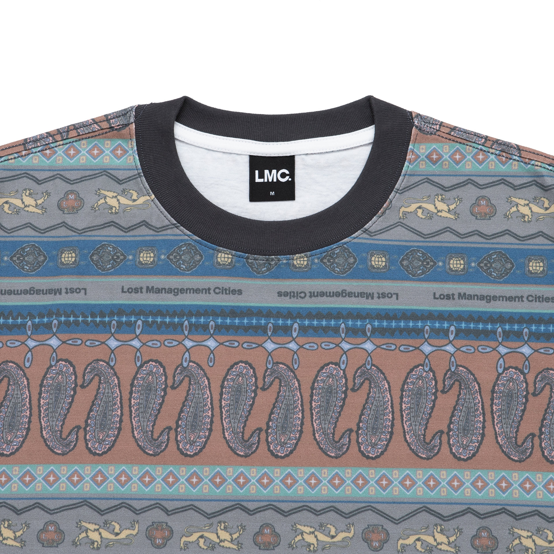 ★ LMC★ LMC ETHNIC PAISLEY STRIPE TEE green 0LM22STS141GRN 60% - LMC | 엘엠씨
