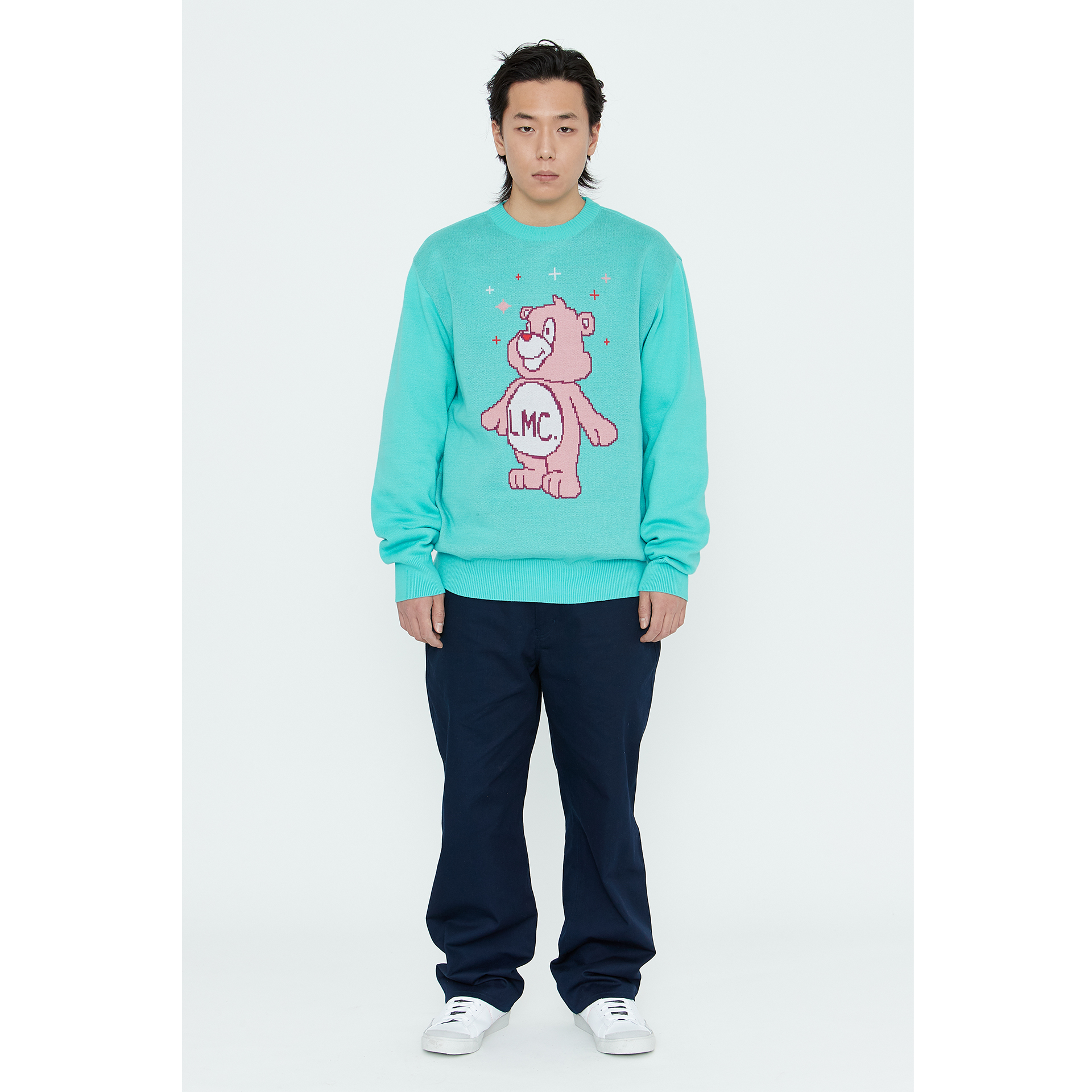 MUSINSA | LMC LMC BEAR KNIT SWEATER mint