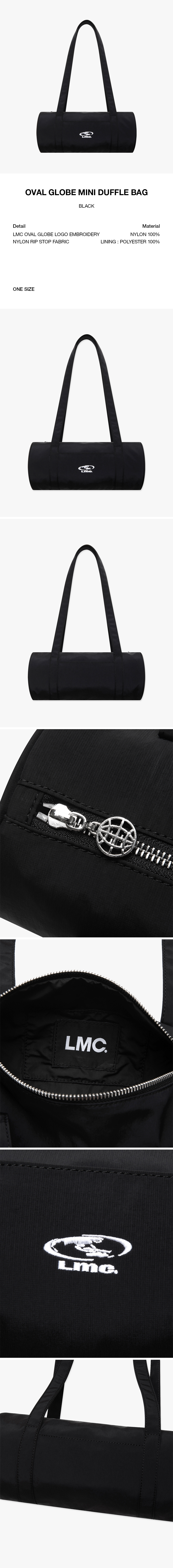 MUSINSA | LMC OVAL GLOBE MINI DUFFLE BAG black