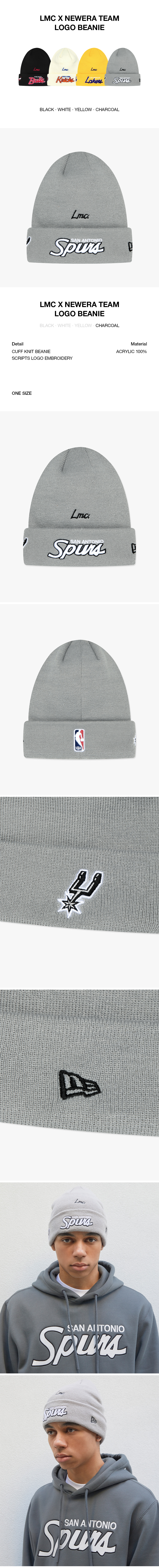 ★24-25FW新作★LMC X NEWERA★TEAM LOGO BEANIE LMC X NEWERA TEAM LOGO BEANIE charcoal - LMC | 엘엠씨