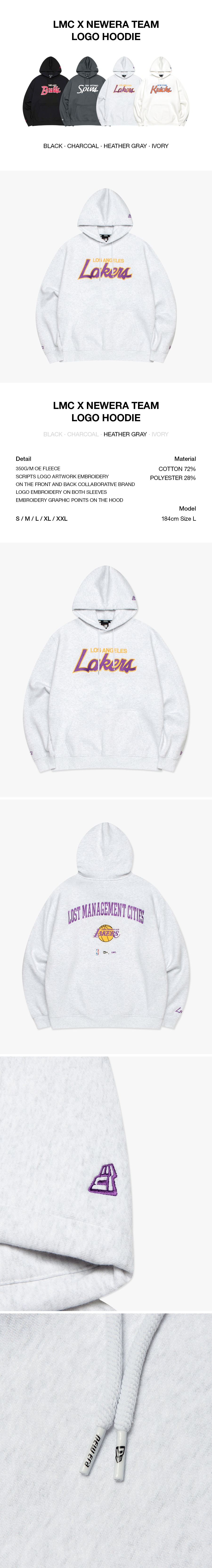 MUSINSA | LMC LMC x NEWERA TEAM LOGO HOODIE heather gray