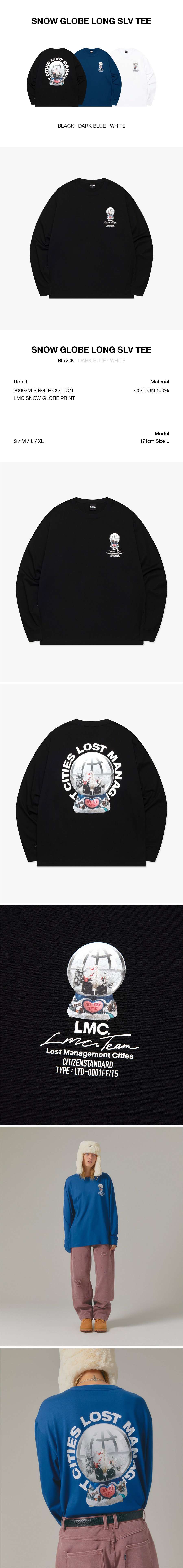 LMC Snow Globe Long SLV Tee - Black | International Store