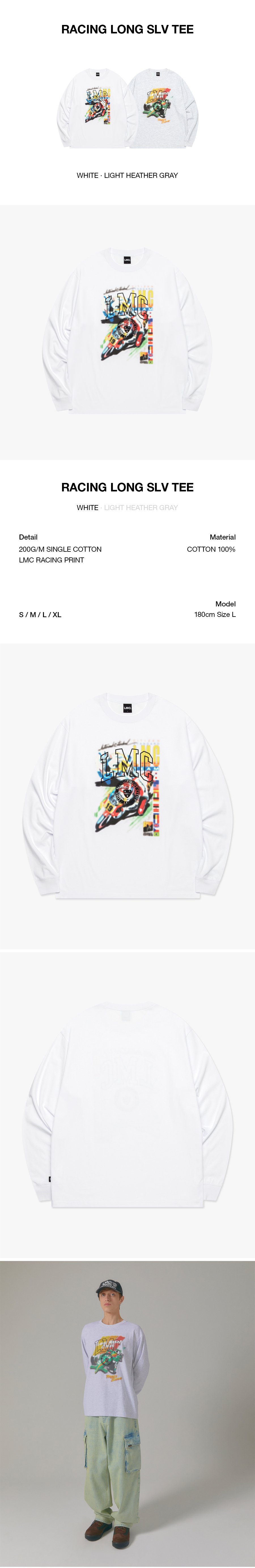 [ LMC]★24FW★韓国人気★RACING LONG SLV TEE LMC]☆24FW☆韓国人気☆WAFFLE OG LONG SLV TEE