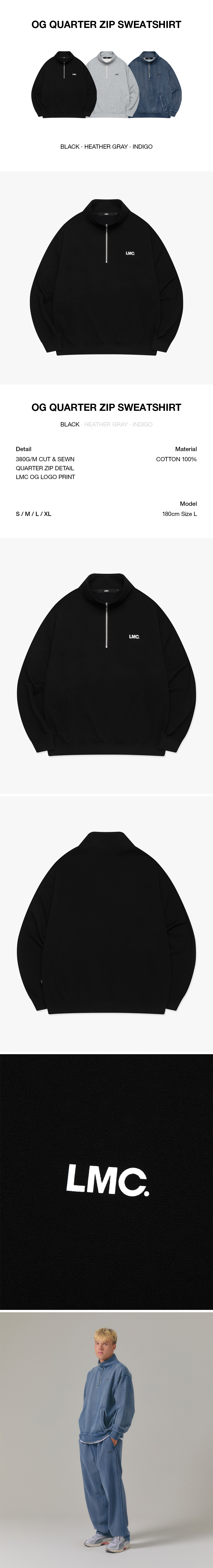 さらに100円引き◆LMC◆OG QUARTER ZIP SWEATSHIRT MUSINSA | LMC OG QUARTER ZIP SWEATSHIRT black
