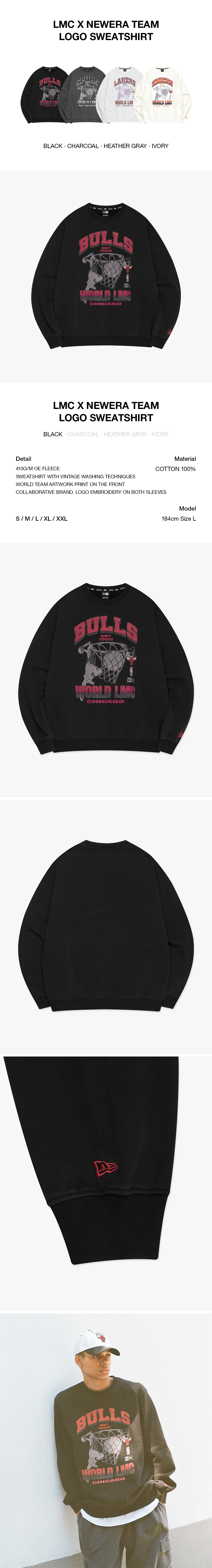 MUSINSA | LMC LMC x NEWERA TEAM LOGO SWEATSHIRT black