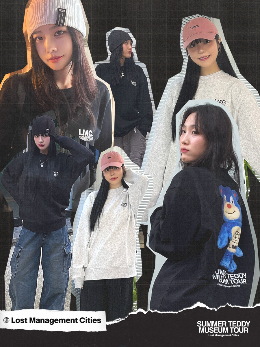 MUSINSA公式 | LMC SUMMER TEDDY MUSEUM TOUR SWEATSHIRT dark blue