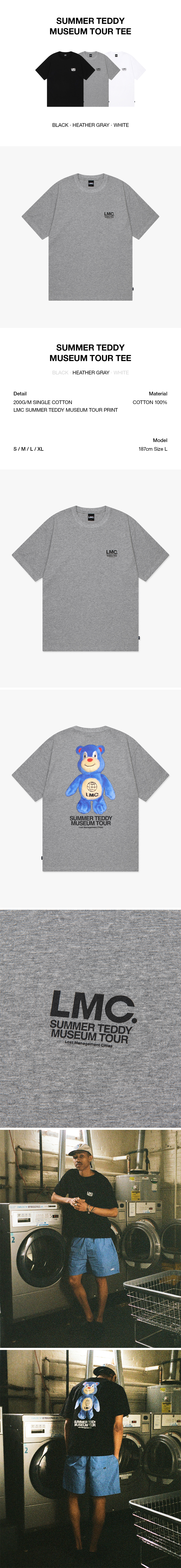 ★LMC★ SUMMER TEDDY MUSEUM TOUR TEE heather gray 4943302222ef9c9bd0db0f802bbd33