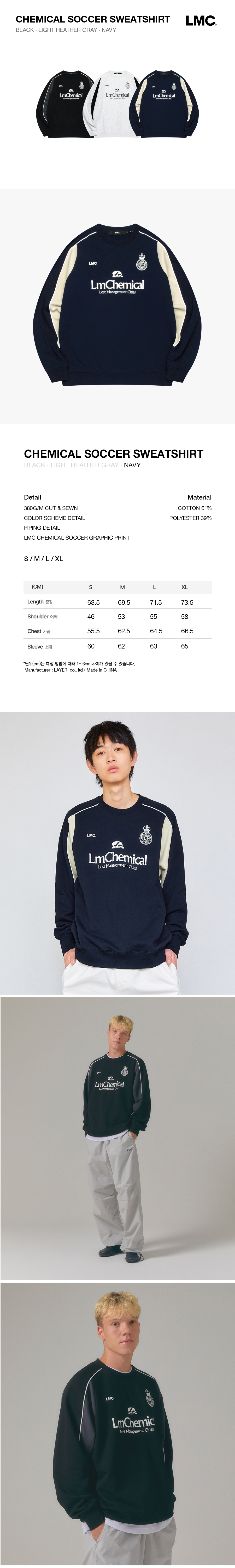 MUSINSA | LMC CHEMICAL SOCCER SWEATSHIRT navy