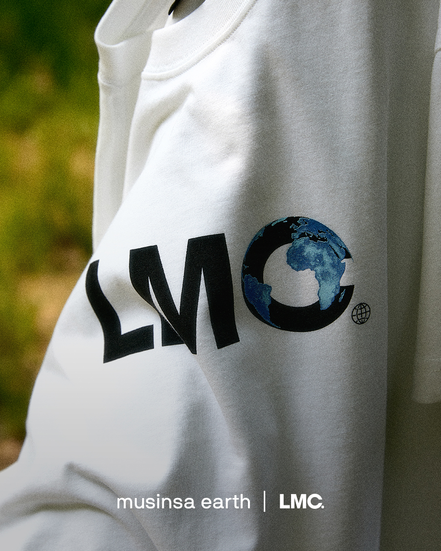 MUSINSA | LMC EARTH LOGO RECYCLE TEE white