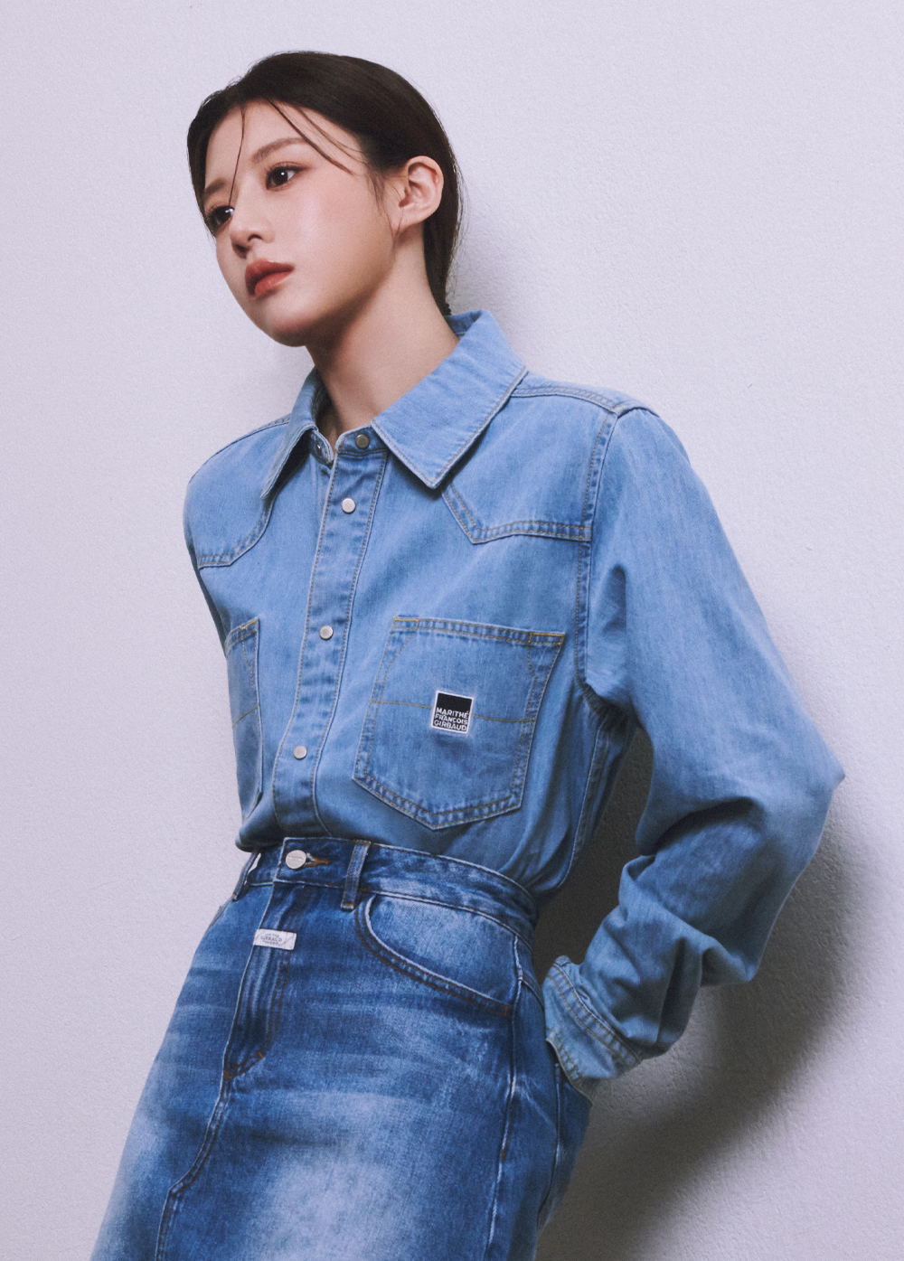 Denim deals shirt h