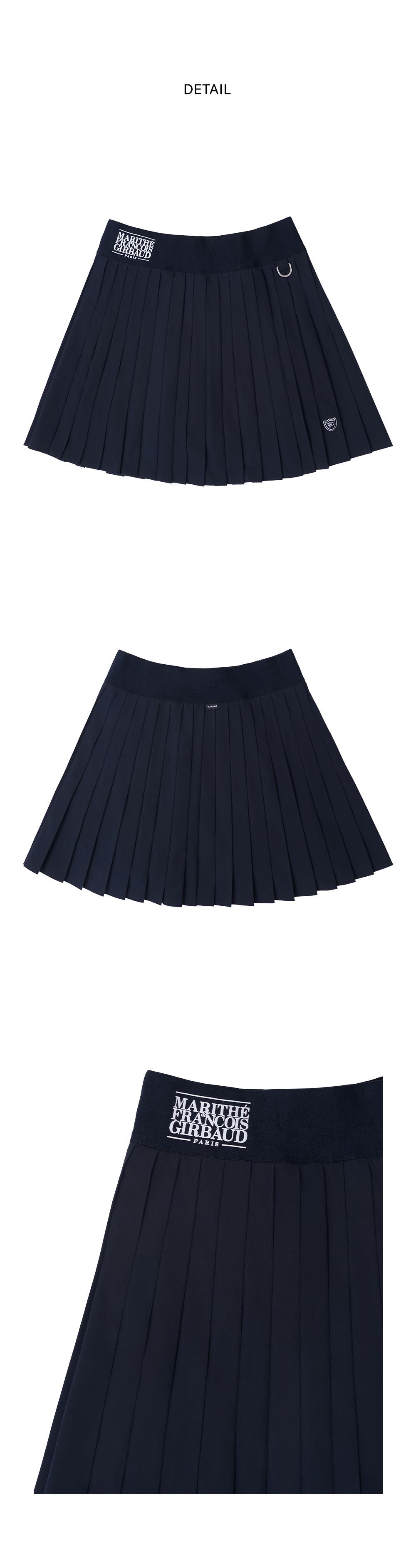 MOUVEMENT W BANDING PLEATS SKIRT navy 상세 이미지 3