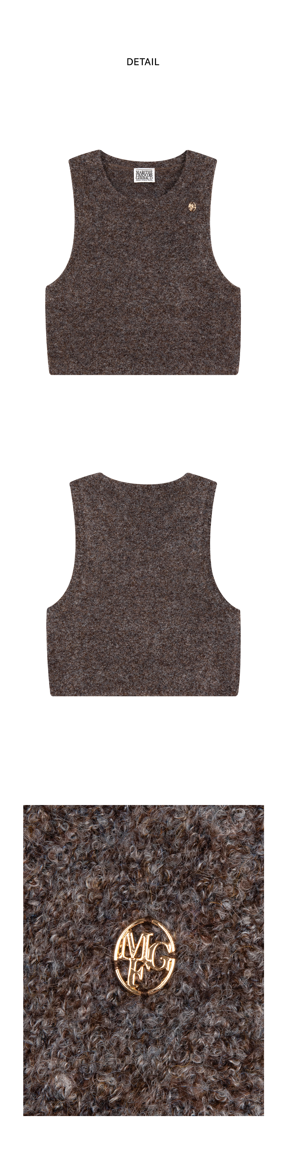 ジャケット MARITHE FRANCOIS GIRBAUD W CIRCLE LOGO LAYERED KNIT VEST be Marithe Francois Girbaud • W Cricle Logo Layered Knit Vest