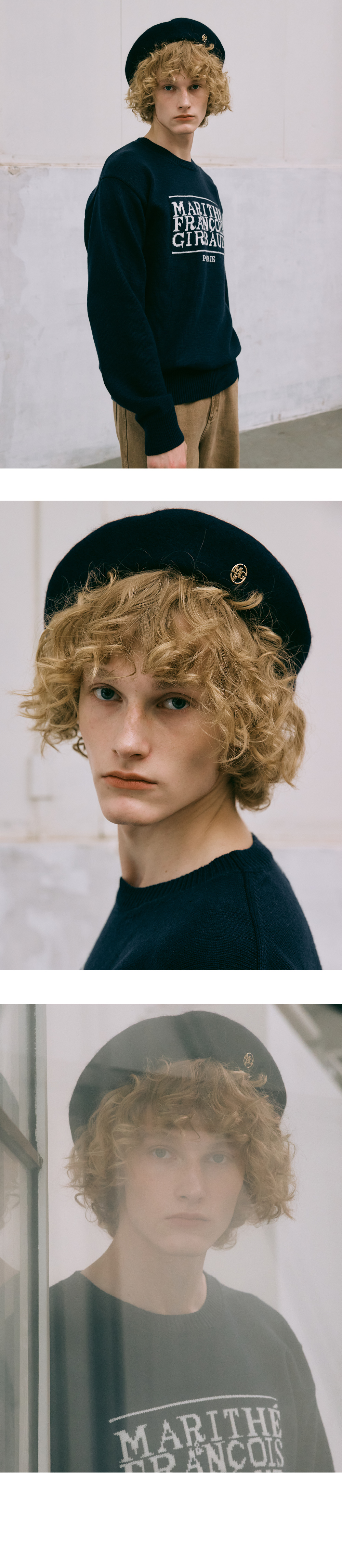 METAL CIRCLE LOGO WOOL BERET