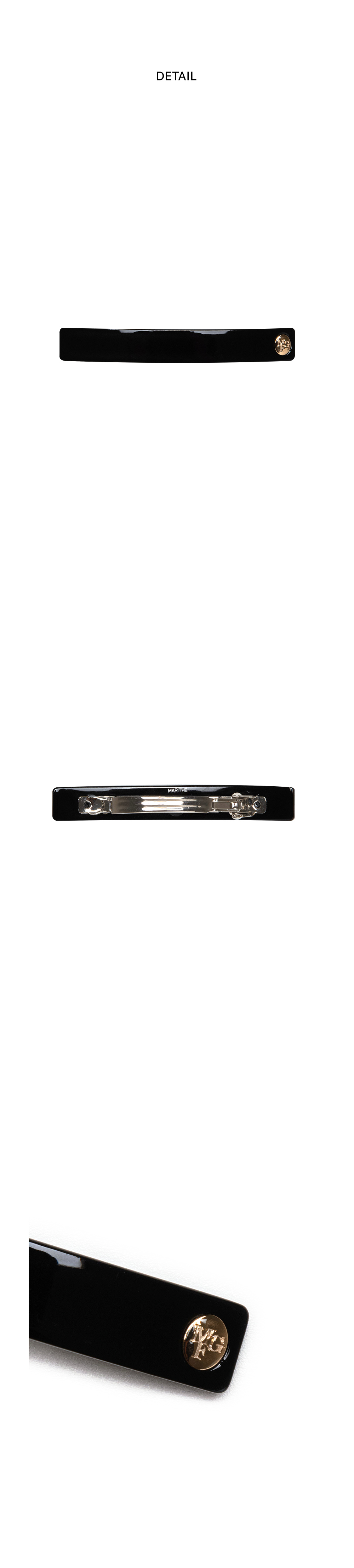 ヘアアクセサリー [MARITHE FRANCOIS GIRBAUD] REGULAR LOGO OVAL HAIR PIN OVAL LOGO HAIR PIN black - MARITHE FRANCOIS GIRBAUD