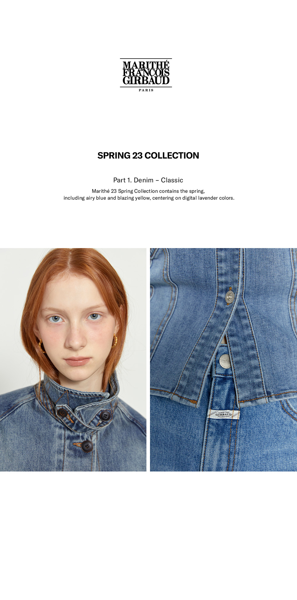 W LOW RISE DENIM PANTS stone blue - MARITHE FRANCOIS GIRBAUD