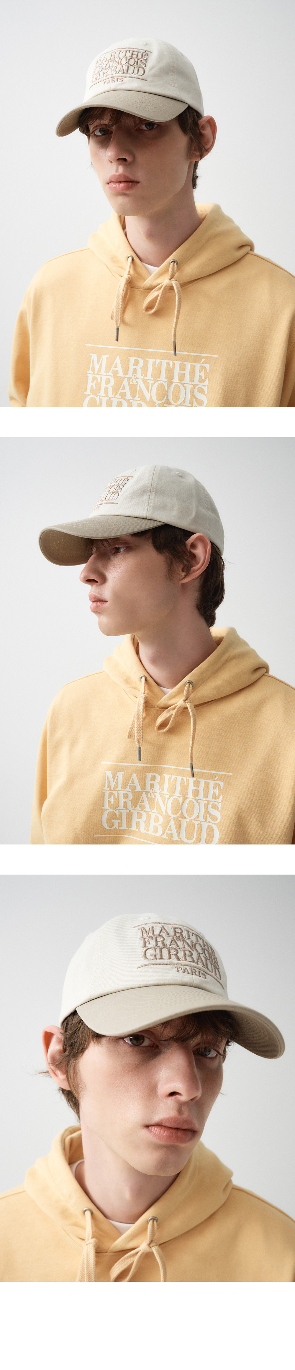 【MARITHE】 CLASSIC LOGO 6PANEL COLOR BLOCK CAP★ Marithe Francois Girbaud Classic Logo 6Panel Color Block Cap