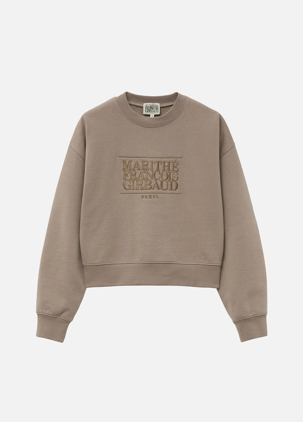 W CLASSIC LOGO CROP SWEATSHIRT beige - MARITHE FRANCOIS GIRBAUD W CLASSIC LOGO CROP SWEATSHIRT beige - MARITHE FRANCOIS GIRBAUD