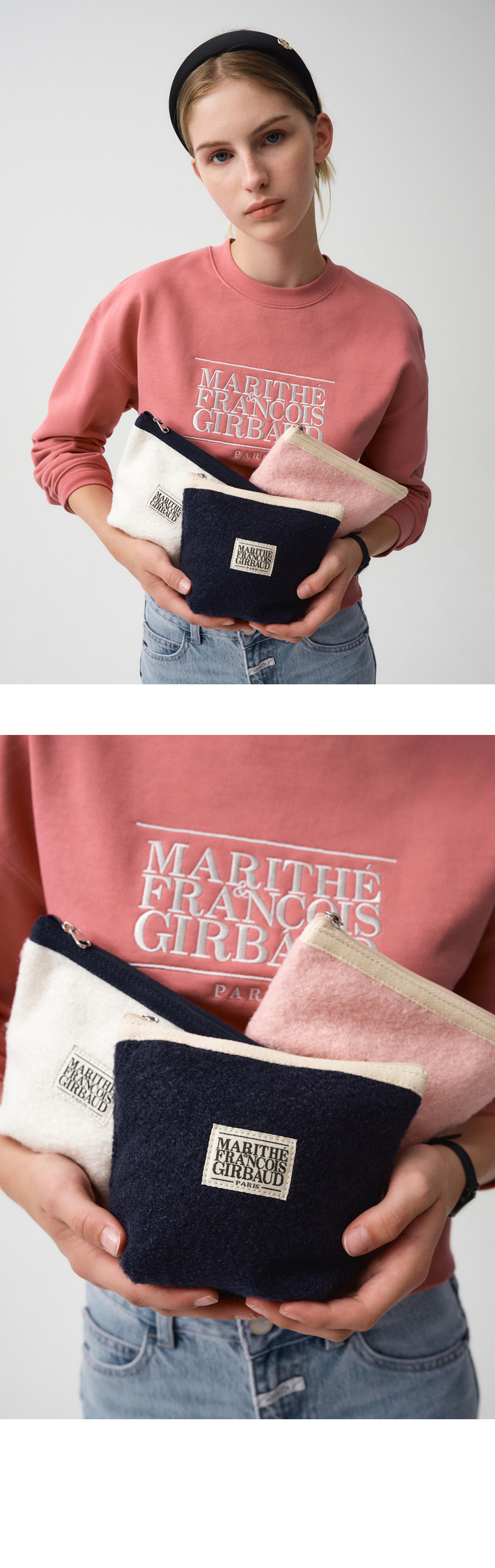 【MARITHEFRANCOISGIRBAUD】 CLASSIC LOGO POUCH Marithe☆CLASSIC LOGO VINTAGE FLOWER POUCH（4color