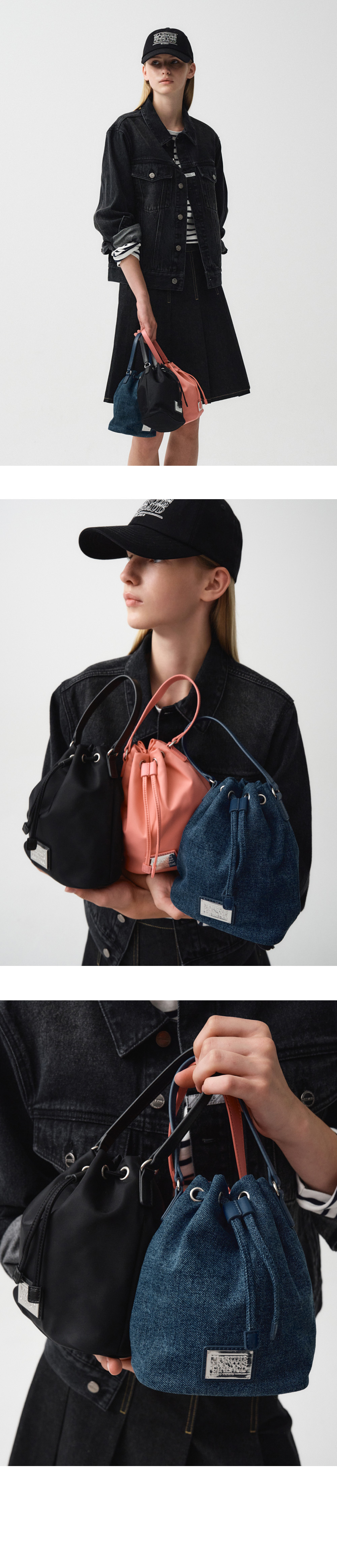 [MARITHE]★24FW★韓国人気★CLASSIC LOGO MINI BUCKET BAG MARITHE FRANCOIS GIRBAUD CLASSIC LOGO MINI BUCKET BAG