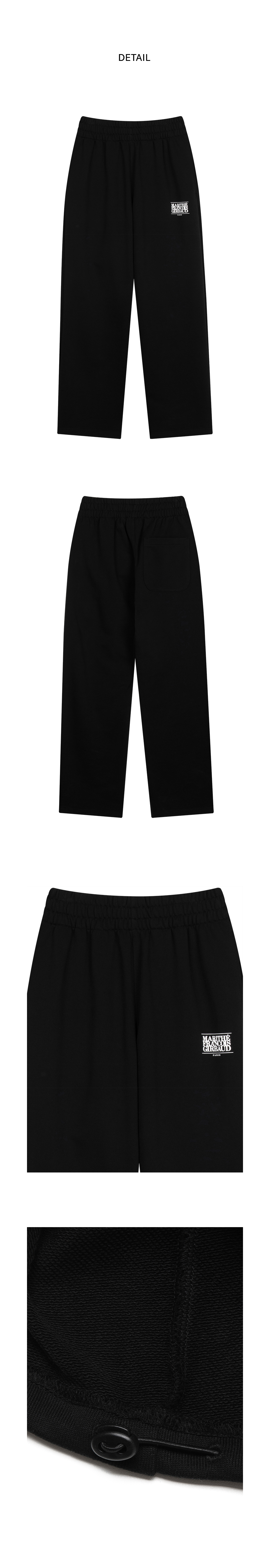 MUSINSA | MARITHÉ CLASSIC LOGO STRING SWEATPANTS black