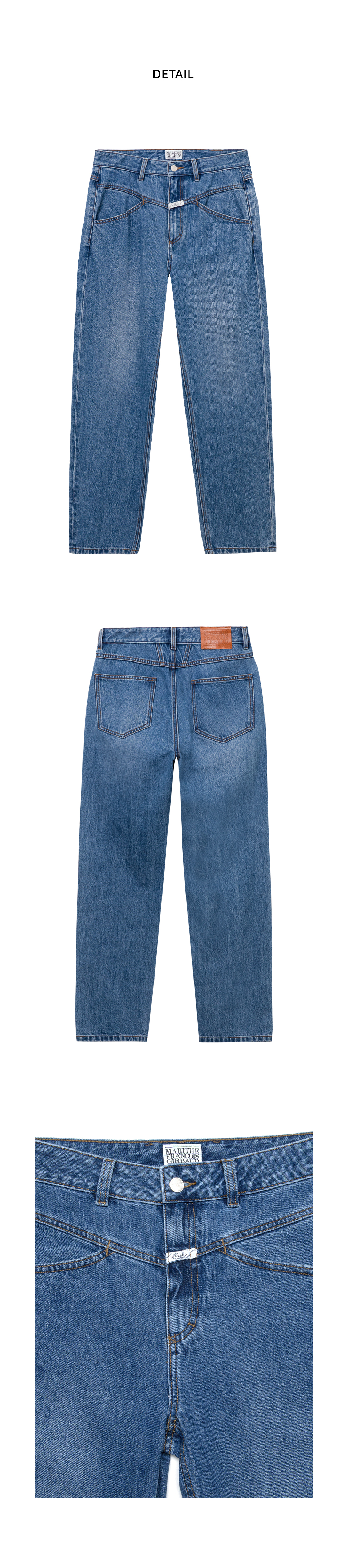 M X-POCKET TAPERED DENIM PANTS blue - MARITHE FRANCOIS GIRBAUD
