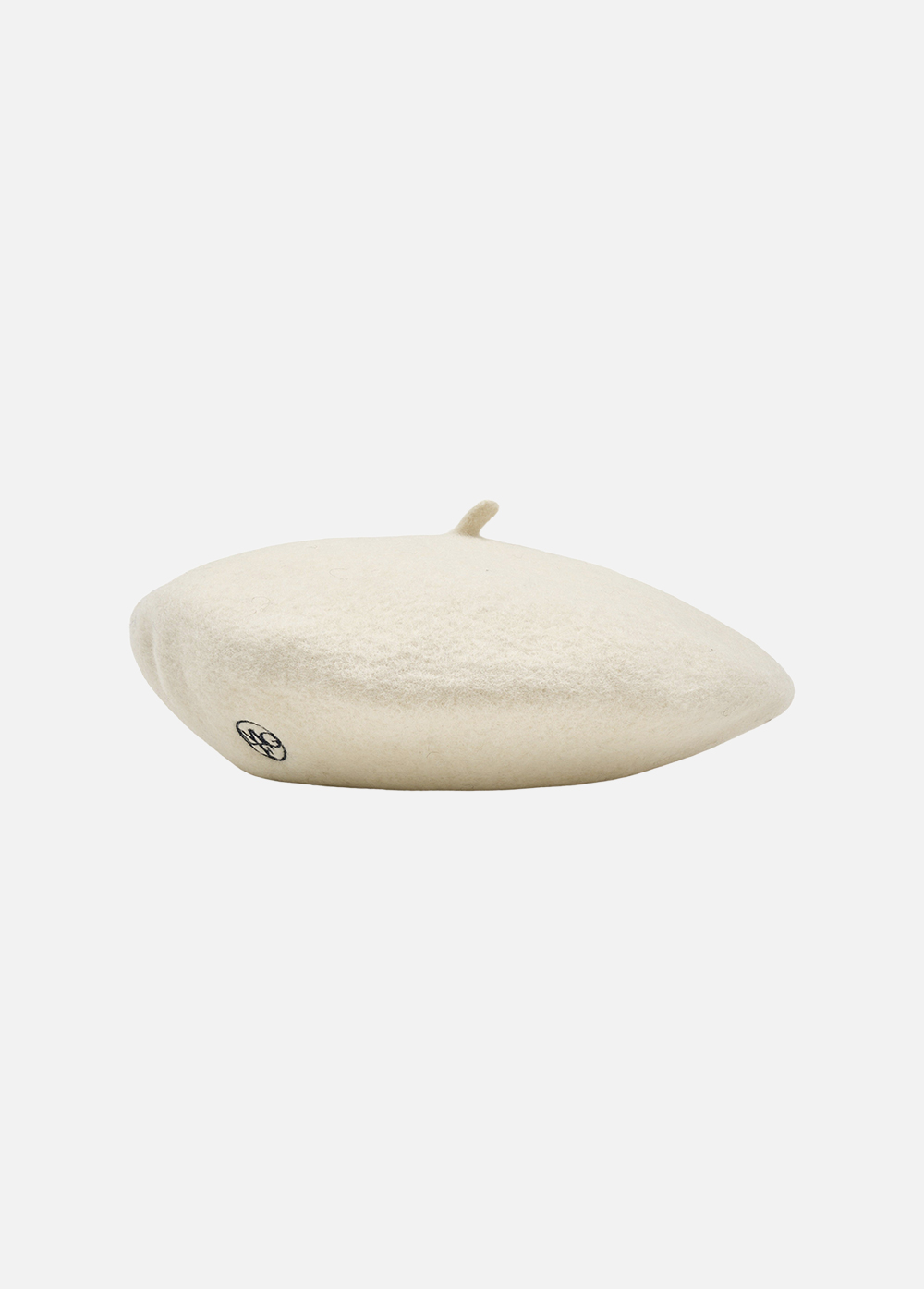 ★MARITHE★送料込み★CIRCLE LOGO EMBROIDERY WOOL BERET Marithe CIRCLE LOGO EMBROIDERY WOOL BERET heather gray | KAZUE