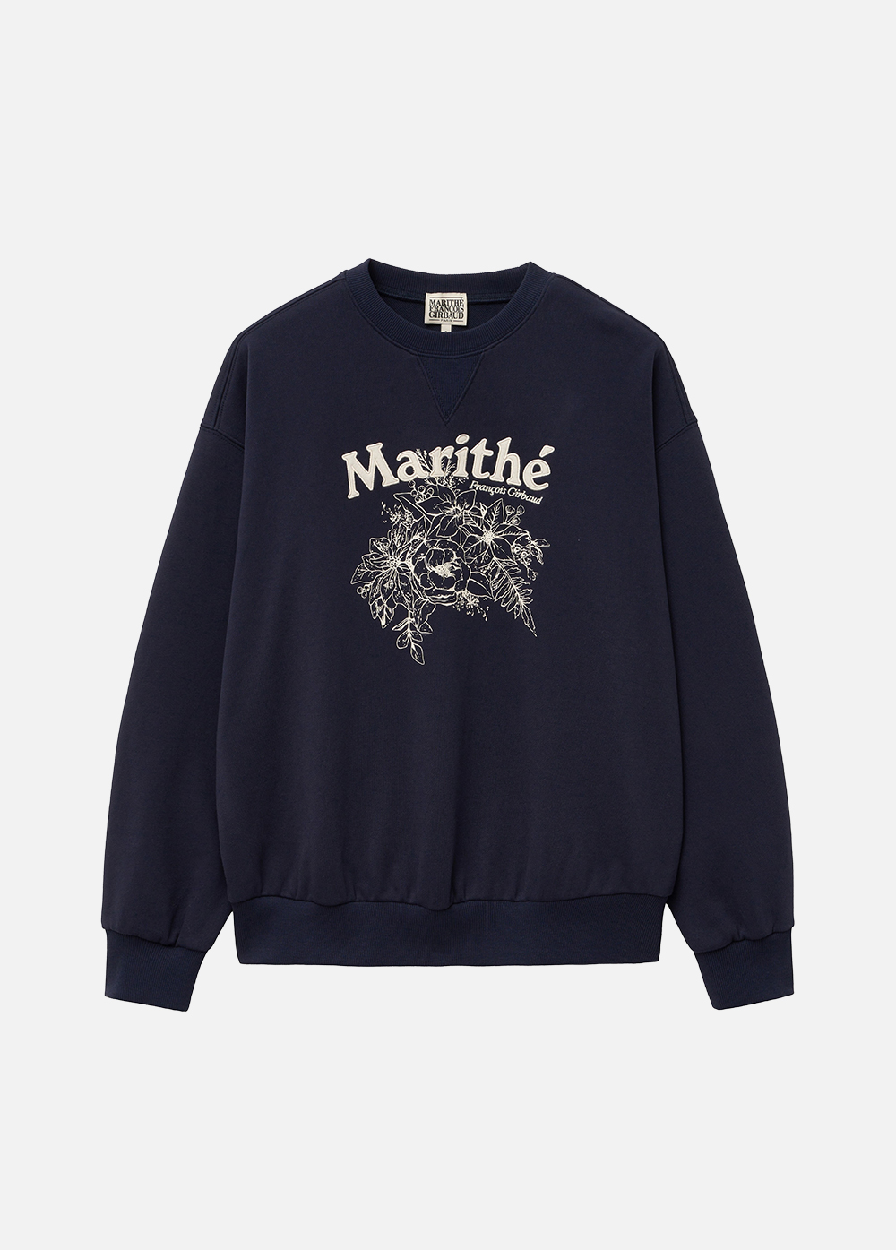 FLOWER GRAPHIC SWEATSHIRT navy - MARITHE FRANCOIS GIRBAUD