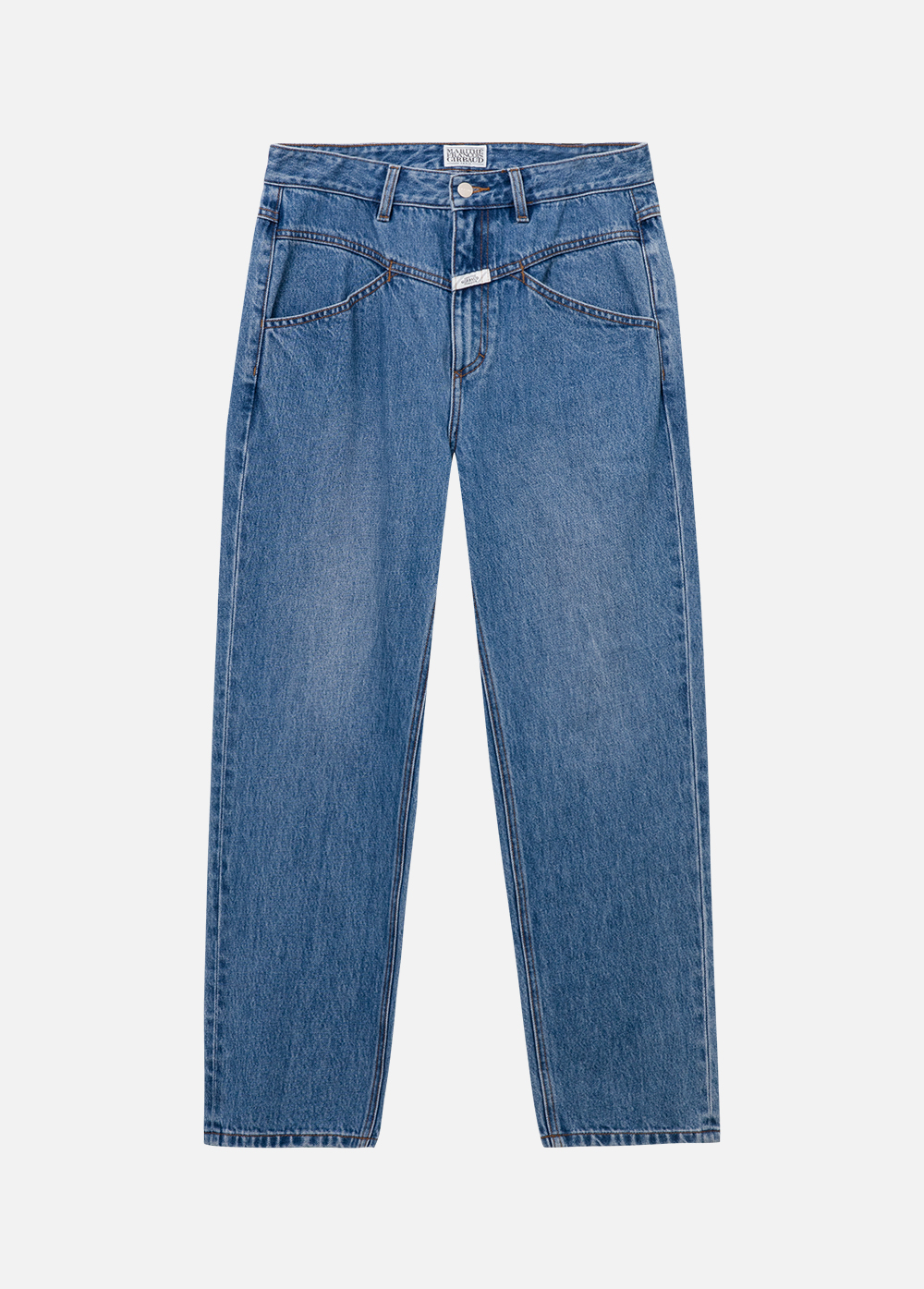 M X-POCKET TAPERED DENIM PANTS blue - MARITHE FRANCOIS GIRBAUD