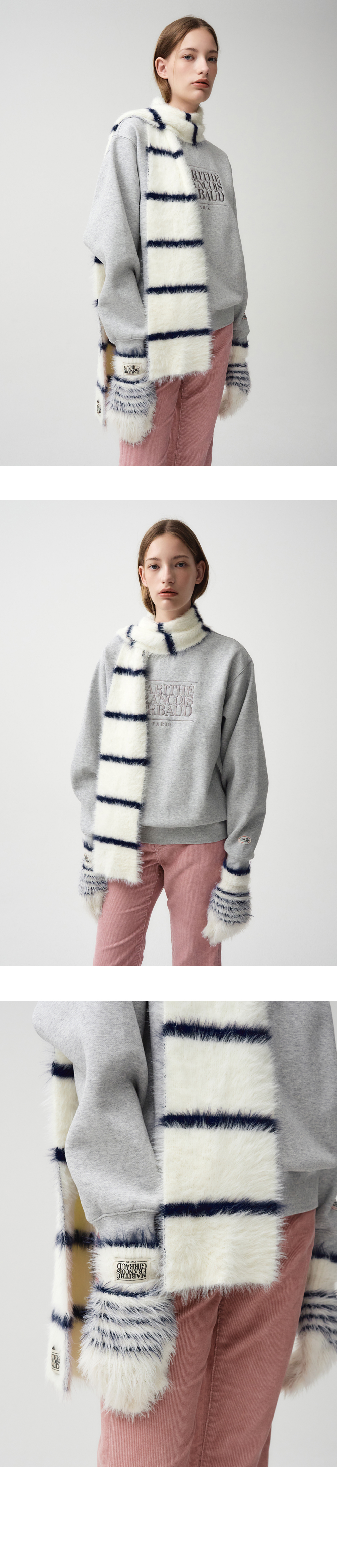 MARITHE★[正規品] 韓国大人気 CLASSIC LOGO FLUFFY GLOVE CLASSIC LOGO FLUFFY GLOVE ivory - MARITHE FRANCOIS GIRBAUD