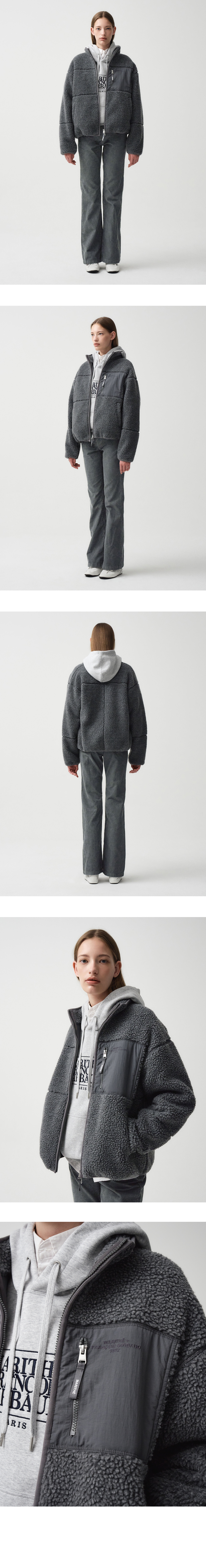 ジャケット Marithe + Francois Girbaud LETTERING LOGO POCKET FLEECE JACK MARITHÉ FRANÇOIS GIRBAUD LETTERING LOGO POCKET FLEECE JACKET