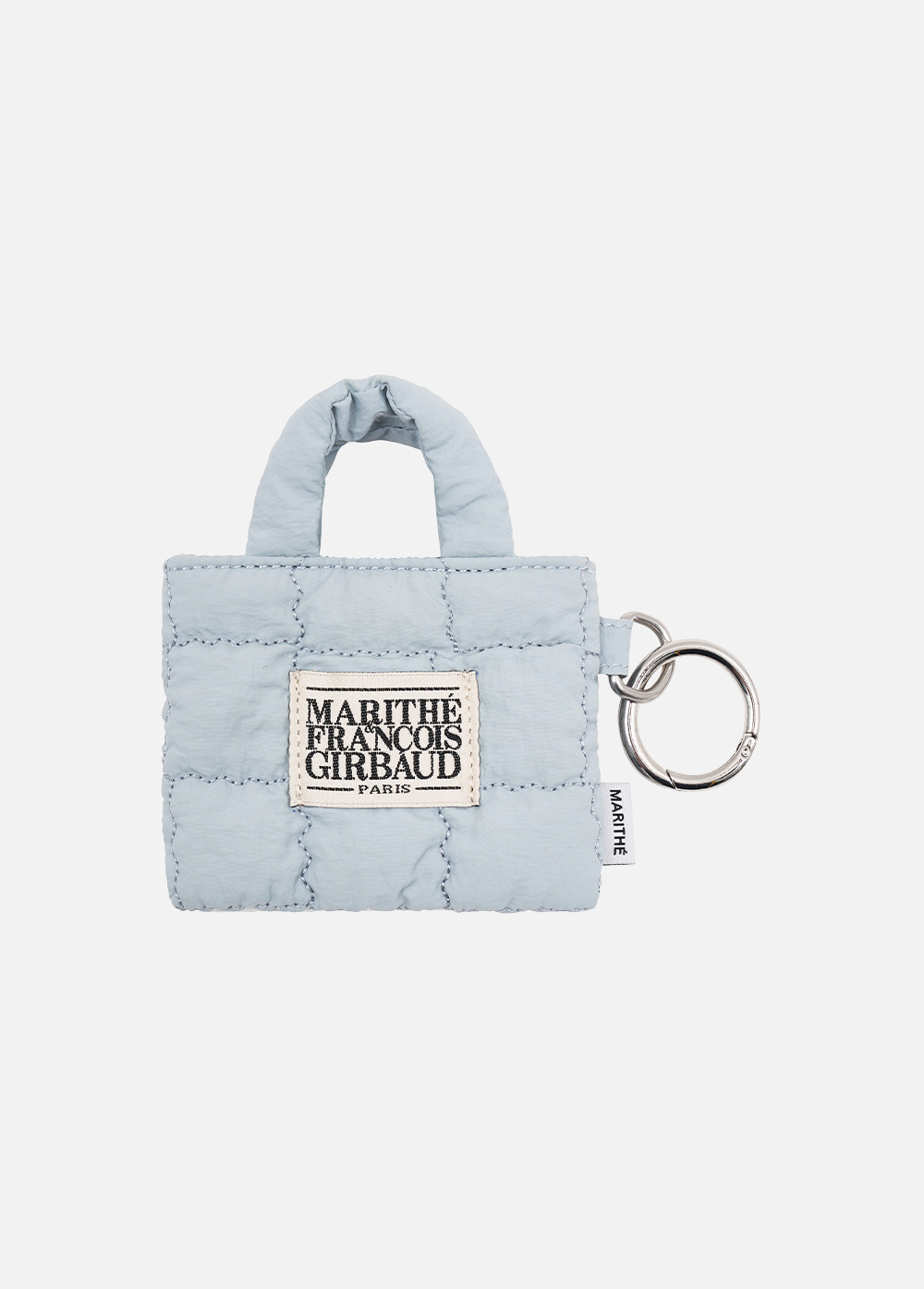 CLASSIC LOGO MINI PADDING BAG KEYRING sky blue - MARITHE