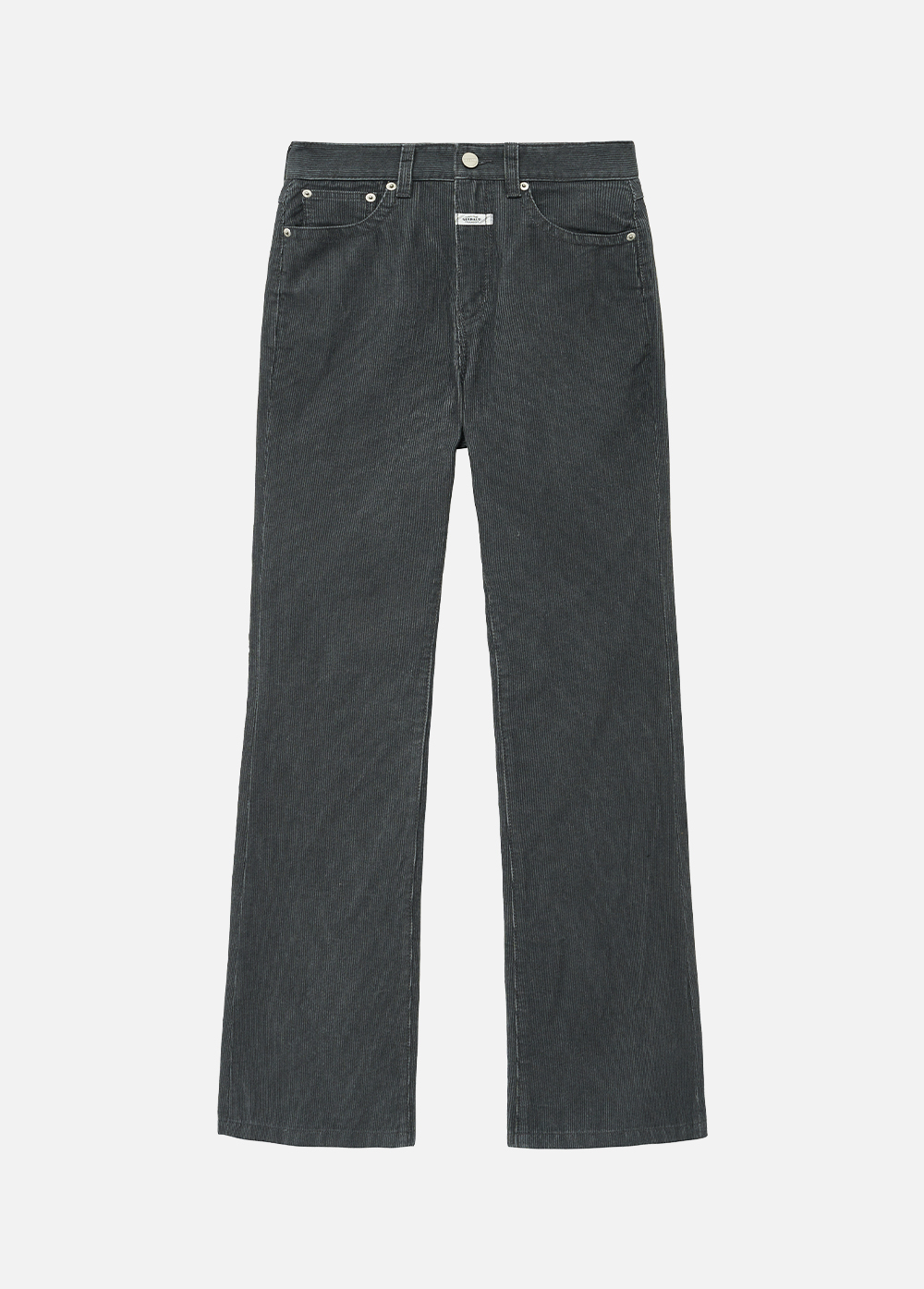 W CORDUROY BOOTS CUT PANTS charcoal - MARITHE FRANCOIS GIRBAUD