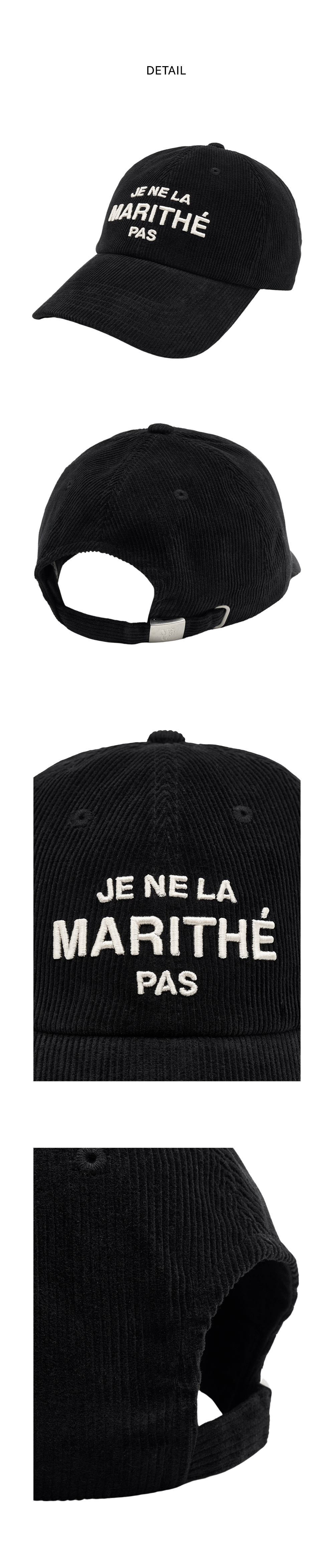 さらに100円引き◆MARITHE◆LETTERING LOGO CORDUROY CAP LETTERING LOGO CORDUROY CAP black - MARITHE FRANCOIS GIRBAUD