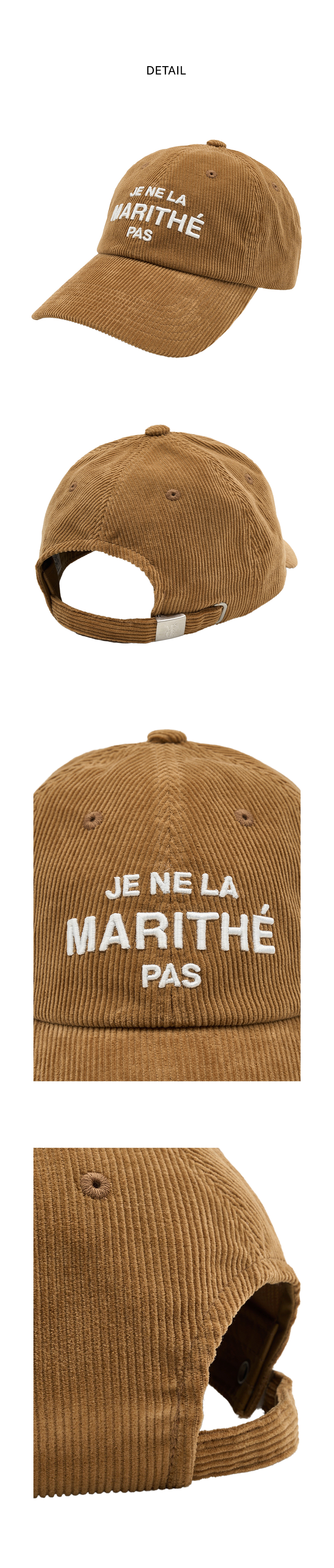 ★Marithe + Francois Girbaud★ EMBROIDERY LOGO CORDUROY SHOU Marithe Francois Girbaud • M Logo Corduroy Cap (Dark Navy