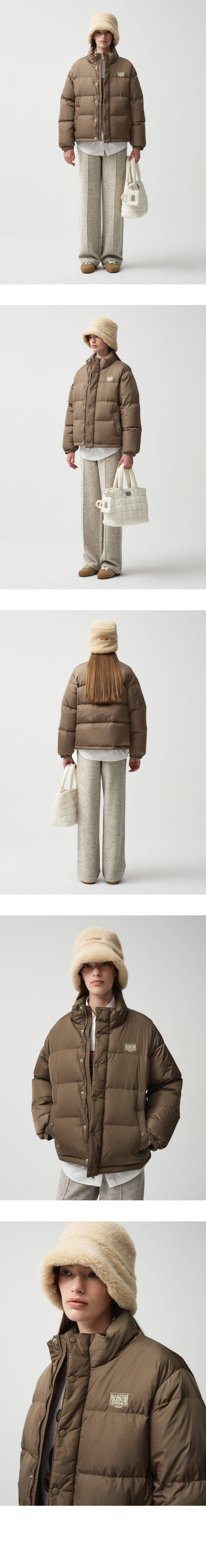 ダウンジャケット・コート Marithe + Francois Girbaud CLASSIC LOGO DUCK DOWN PUFFER bro CLASSIC LOGO DUCK DOWN PUFFER brown - MARITHE FRANCOIS GIRBAUD