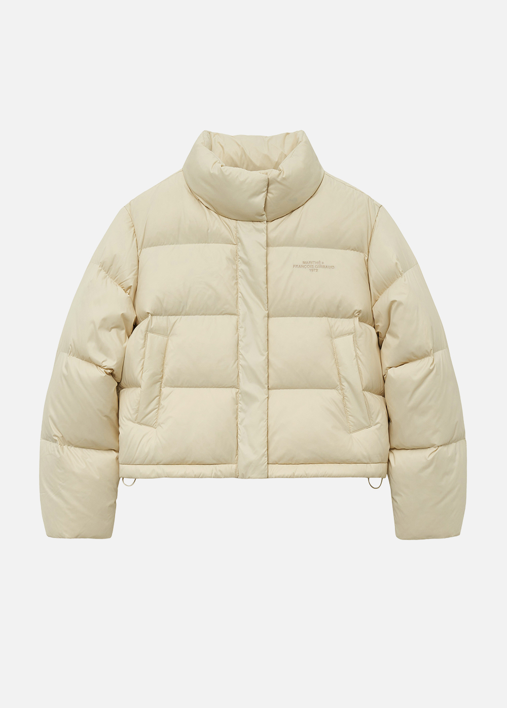 W BASIC DUCK DOWN CROP PUFFER ivory