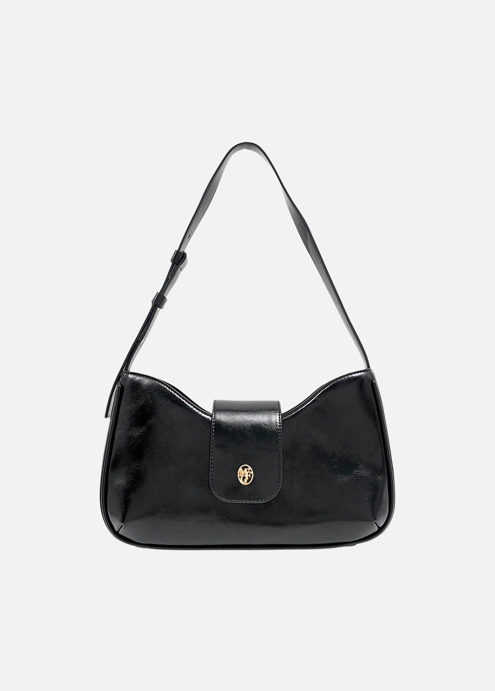 ☆Marithe + Francois Girbaud☆ CLASSIC LOGO HOBO BAG black M CLASSIC LOGO HOBO BAG black - MARITHÉ+FRANҪOIS GIRBAUD