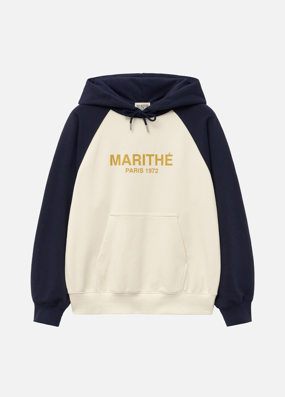 REGULAR LOGO RAGLAN HOODIE cream - MARITHE FRANCOIS GIRBAUD
