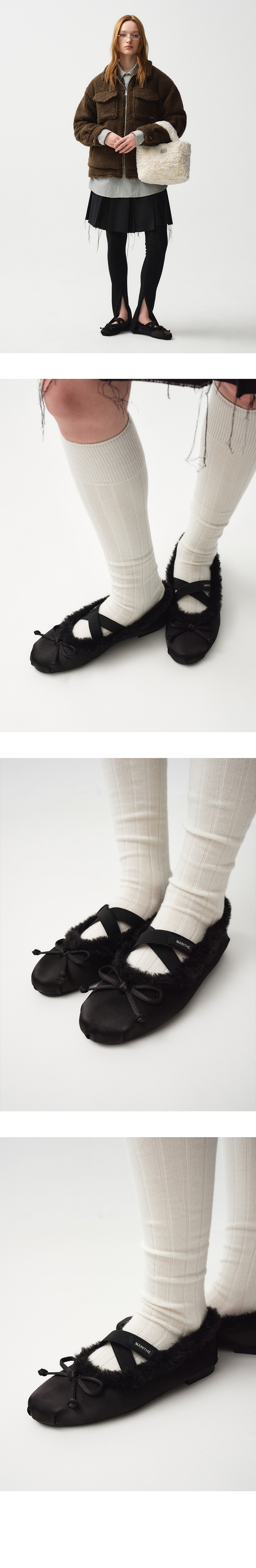 【MARITHE】韓国人気◆NU WEEK CROSS BANDING RIBBON FLAT SHOES MARITHE CROSS BANDING RIBBON FLAT SHOES✨ Size 23, 24 & 25cm
