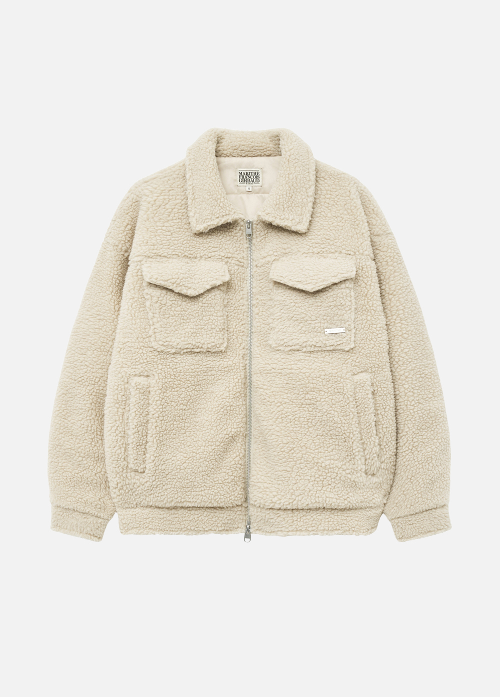 ♥MARITHE♥NU WEEK FUR OVERSIZED ZIP-UP JACKET NU WEEK FUR OVERSIZED ZIP-UP JACKET sand - MARITHE FRANCOIS