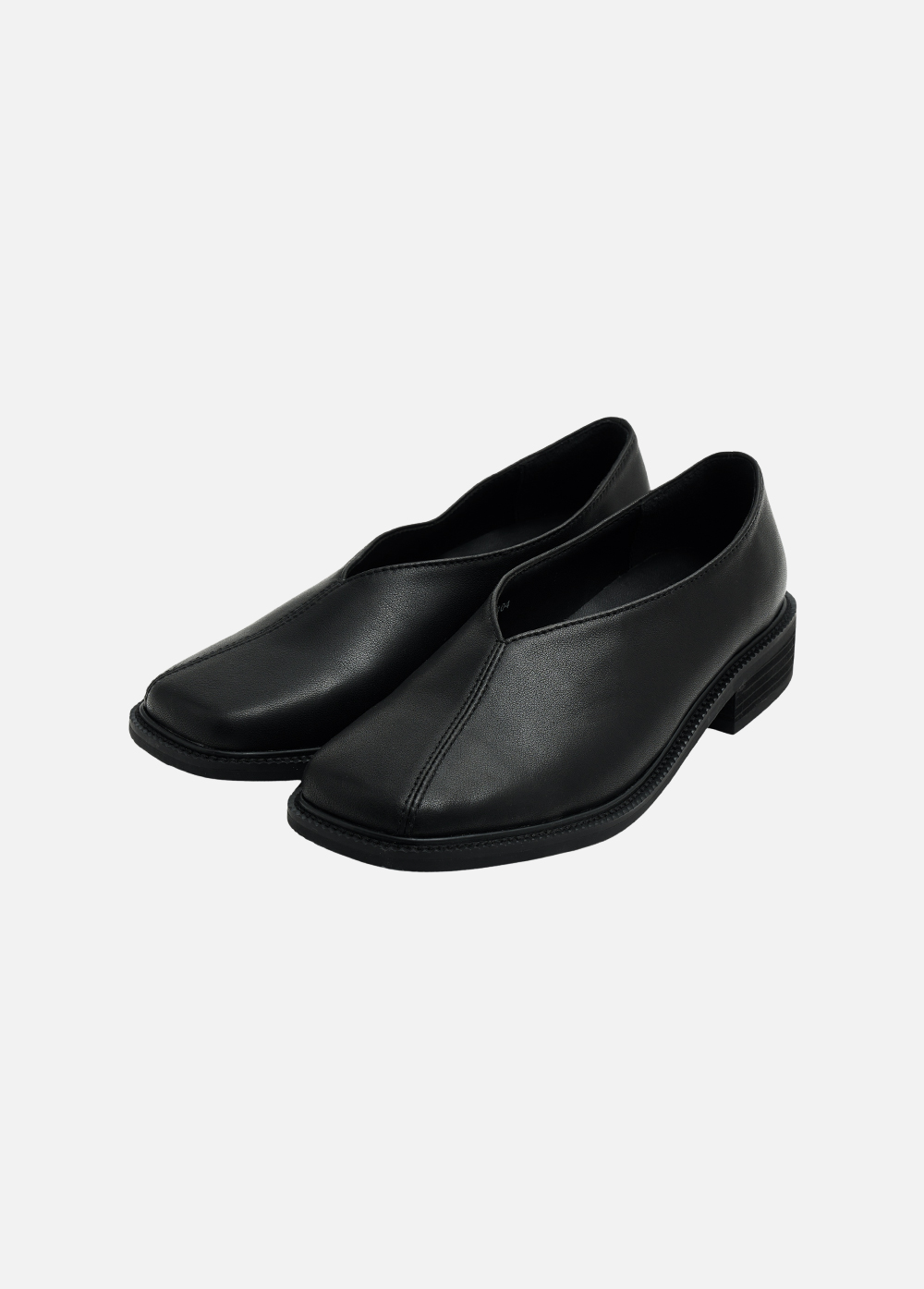 W SQUARE COW LEATHER SLIP ON black - MARITHE FRANCOIS GIRBAUD