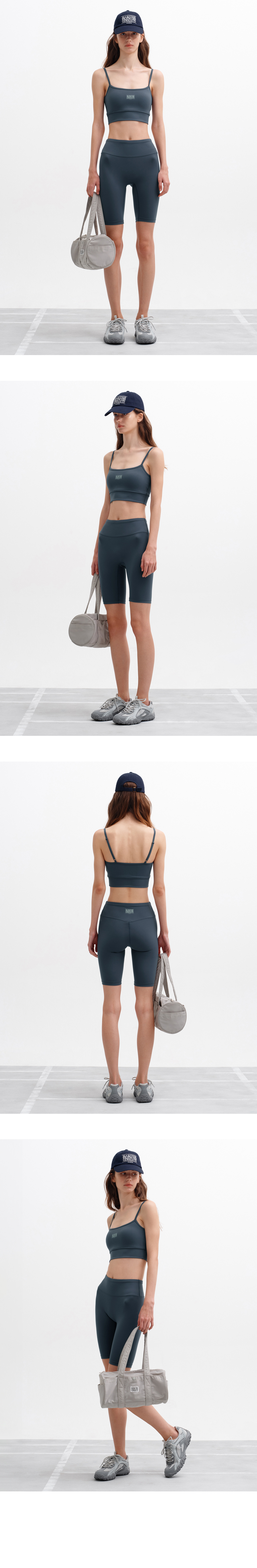 レギンス新作【MARITHE】MOUVEMENT W CLASSIC LOGO BIKER SHORTS MOUVEMENT W CLASSIC LOGO BIKER SHORTS ash blue - MARITHE