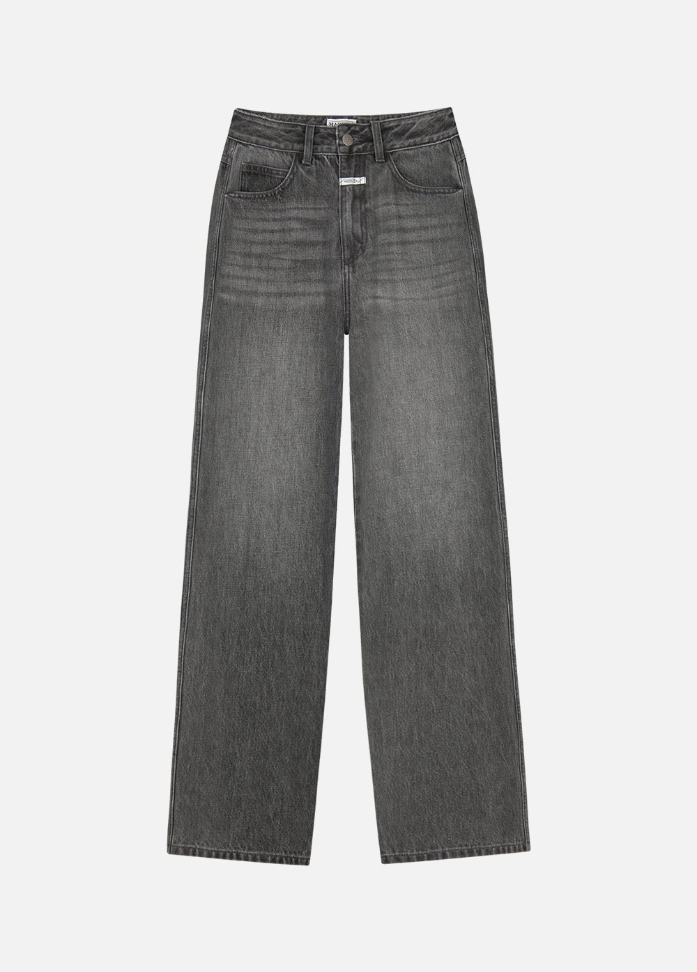 W HIGH STRAIGHT DENIM PANTS light gray - MARITHE FRANCOIS GIRBAUD