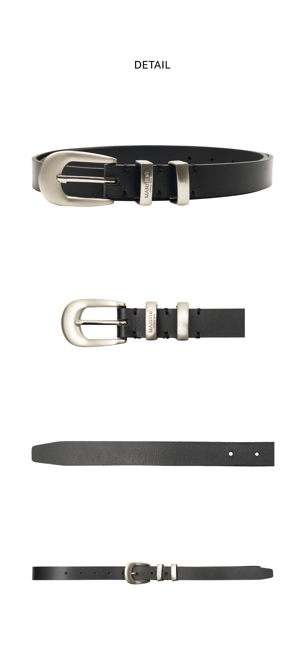 W REGULAR LOGO LEATHER BELT black - MARITHE FRANCOIS GIRBAUD W REGULAR LOGO LEATHER BELT black - MARITHE FRANCOIS GIRBAUD