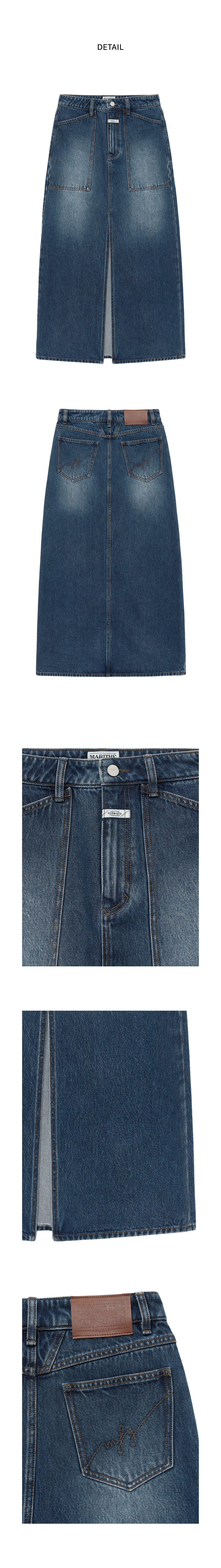 さらに100円引き◆MARITHE◆W MAXI OUT POCKET DENIM SKIRT W MAXI OUT POCKET DENIM SKIRT blue - MARITHE FRANCOIS GIRBAUD