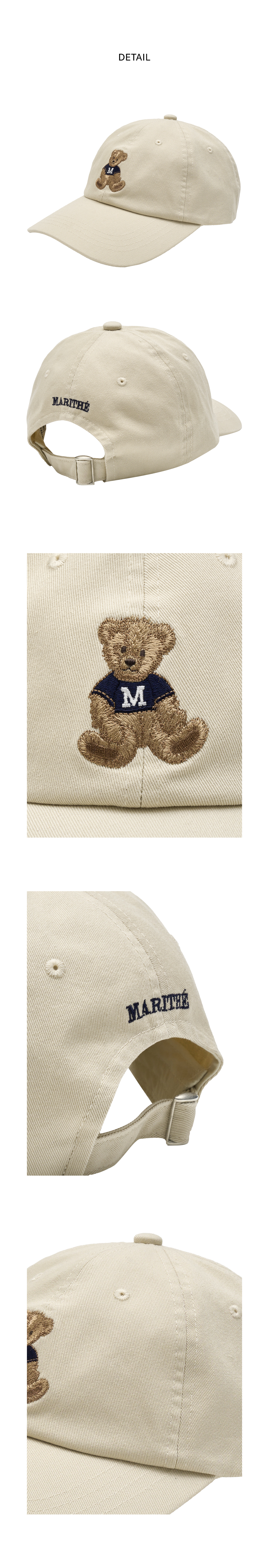 さらに100円引き◆MARITHE◆HANDWRITTEN LOGO BEAR CAP さらに100円引き◇MARITHE◇EMBROIDERY BEAR CAP (Marithe +