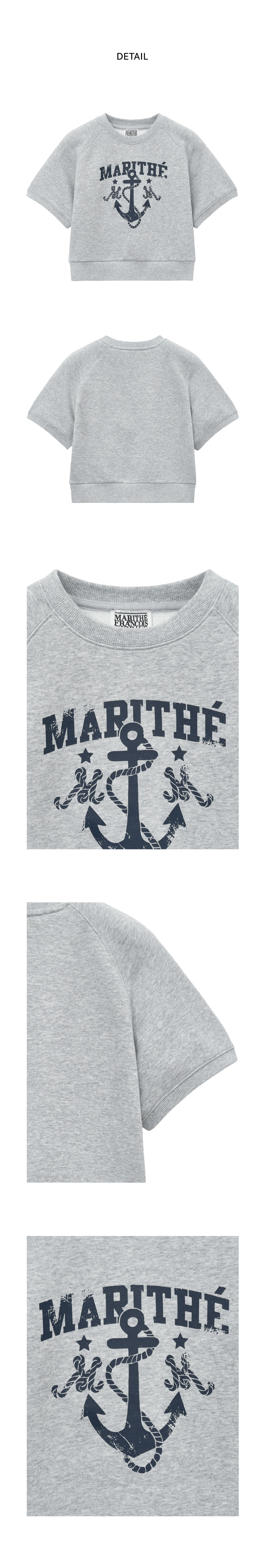 さらに100円引き◆MARITHE◆W MARINE SWEAT HALF TEE MARITHE + FRANCOIS GIRBAUD tシャツ W MARINE LOGO SWEAT HALF